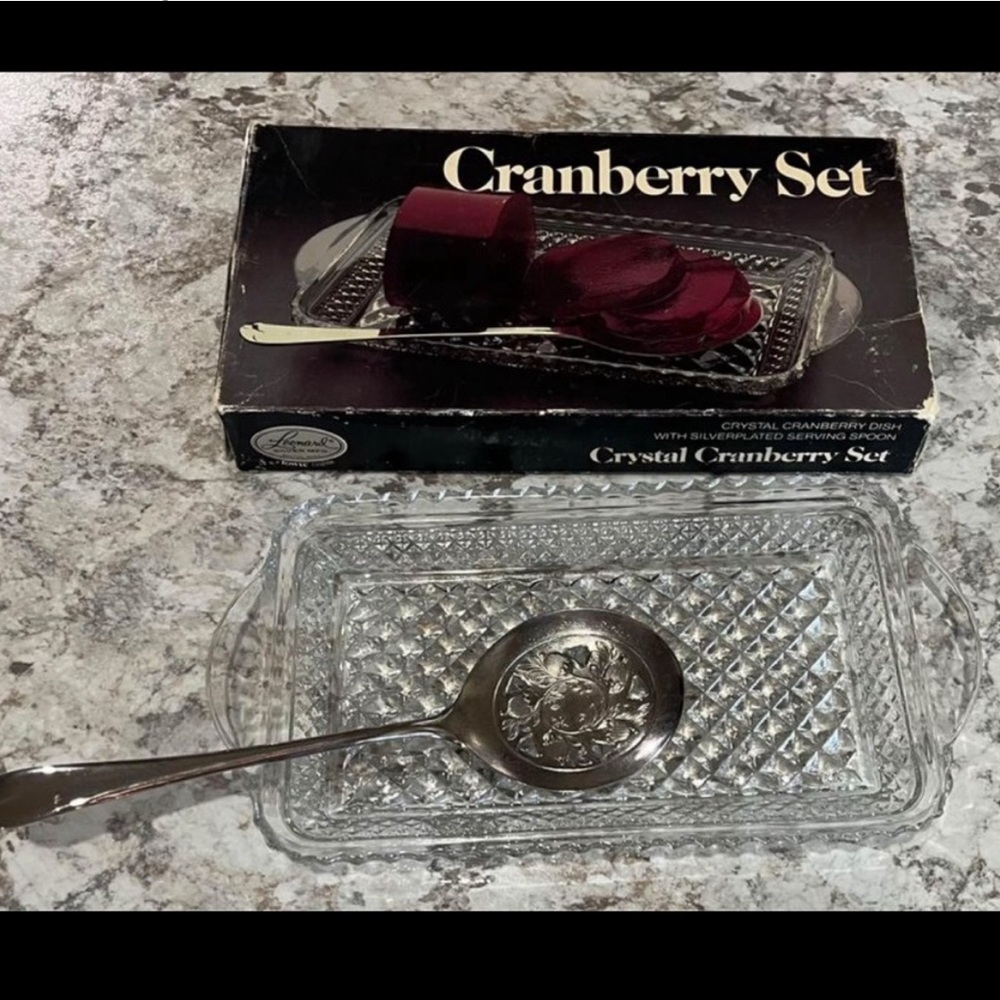 Vintage Crystal cranberry set for Holiday’s